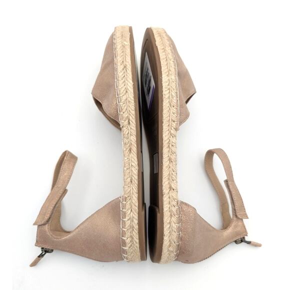 Eileen Fisher Lala Espadrille Flat Women's Closed Toe Light Gold Size US7 EU38 - Picture 11 of 12